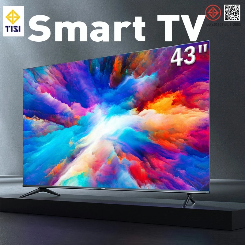 ทีวี 43 นิ้ว Smart TV 4K LED โทรทัศน์ ทีวีจอแบน สมาร์ททีวี ระบบ Android ทีวีดิจิตอล รับประกัน 1ปี