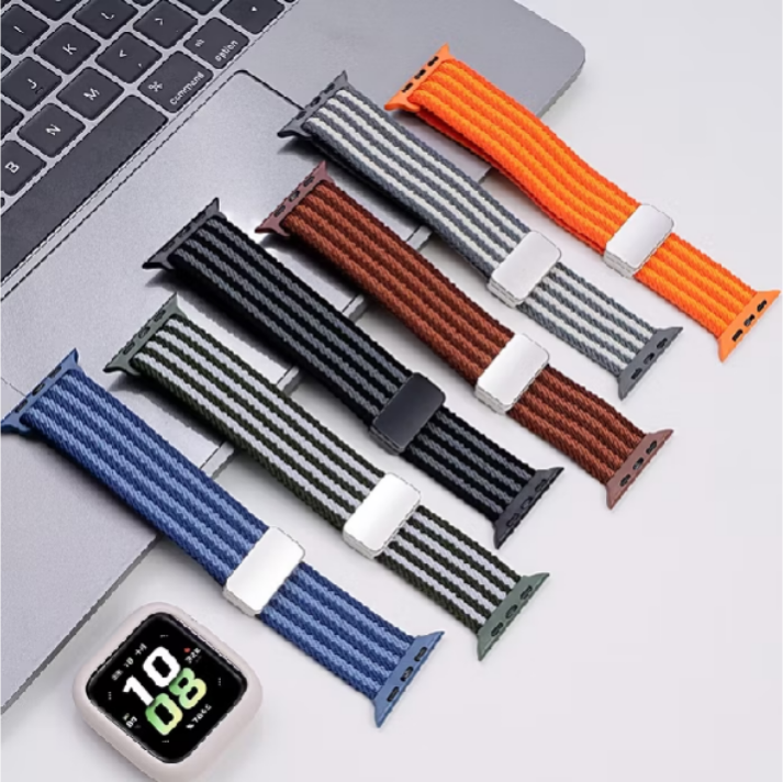 สําหรับ Redmi Watch 6/4/5 Lite Xiaomi Band 8/9 Pro สายรัดไนลอนแม่เหล็กกันน้ํากีฬาใช้งานง่าย